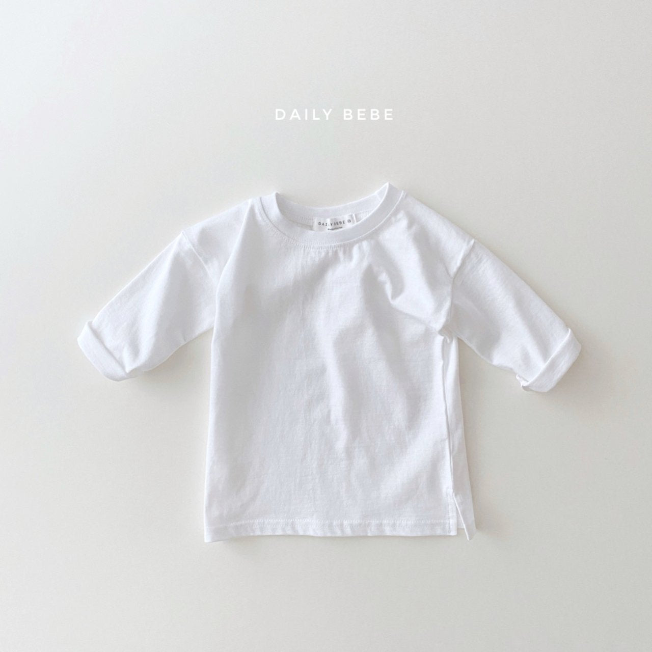 (2-4Y) White Layering LS Tee