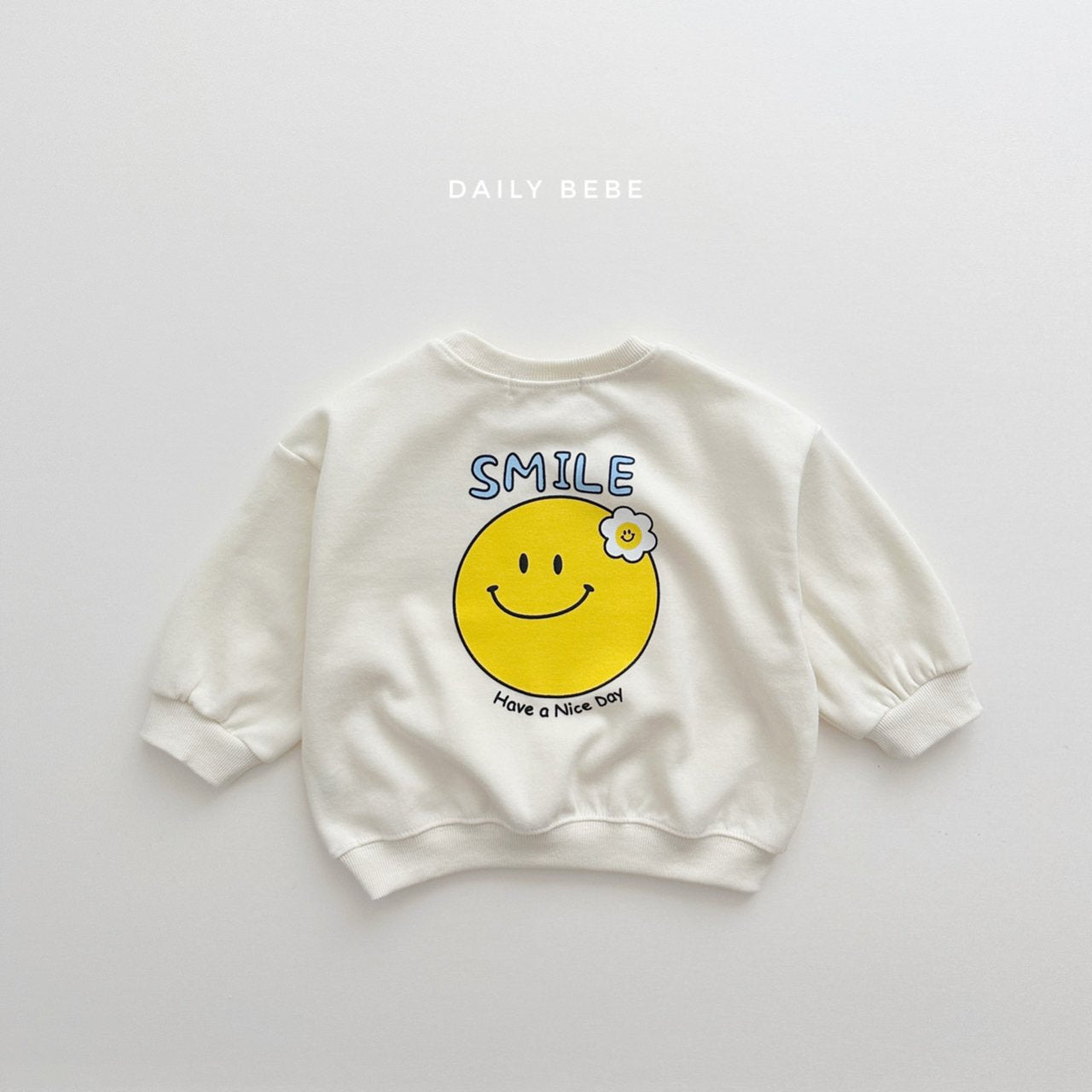 (2-3, 3-4Y) Smile Flower Sweatshirt