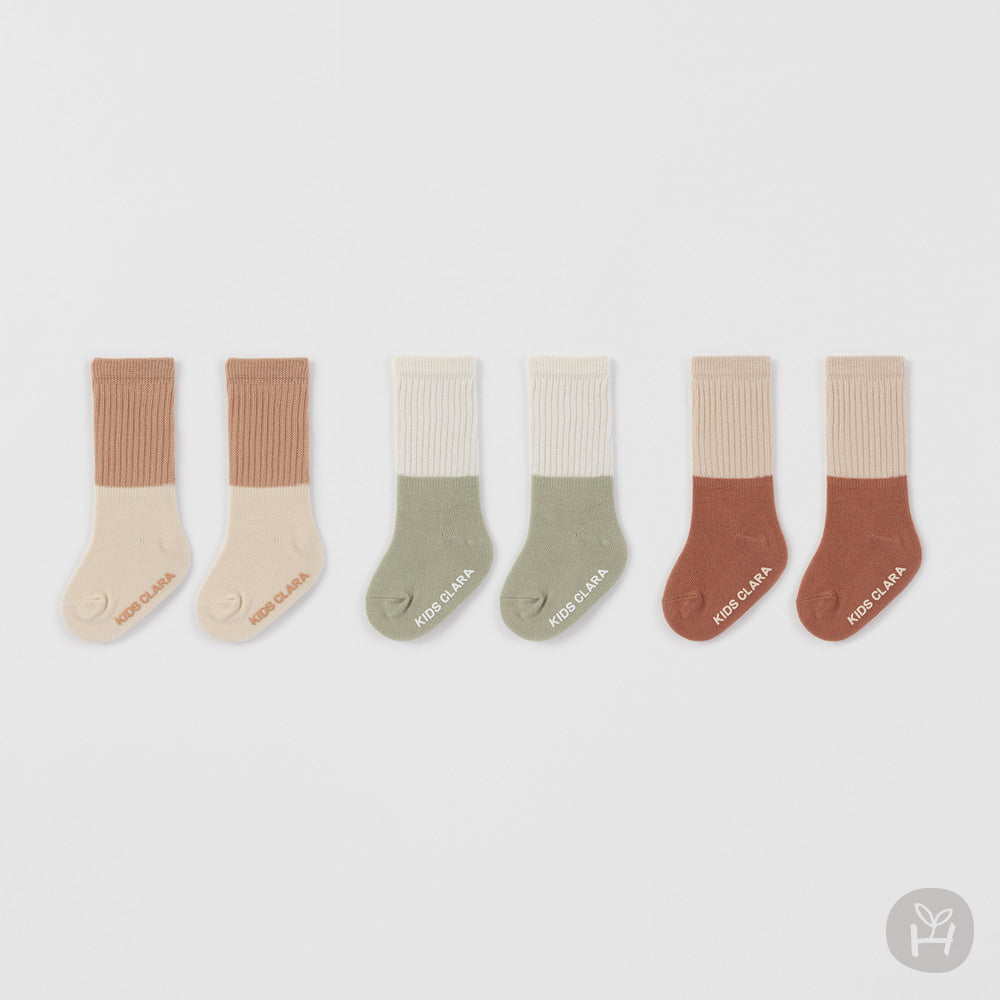 (0-1Y) Warmer Knee Socks Set - 3 pairs