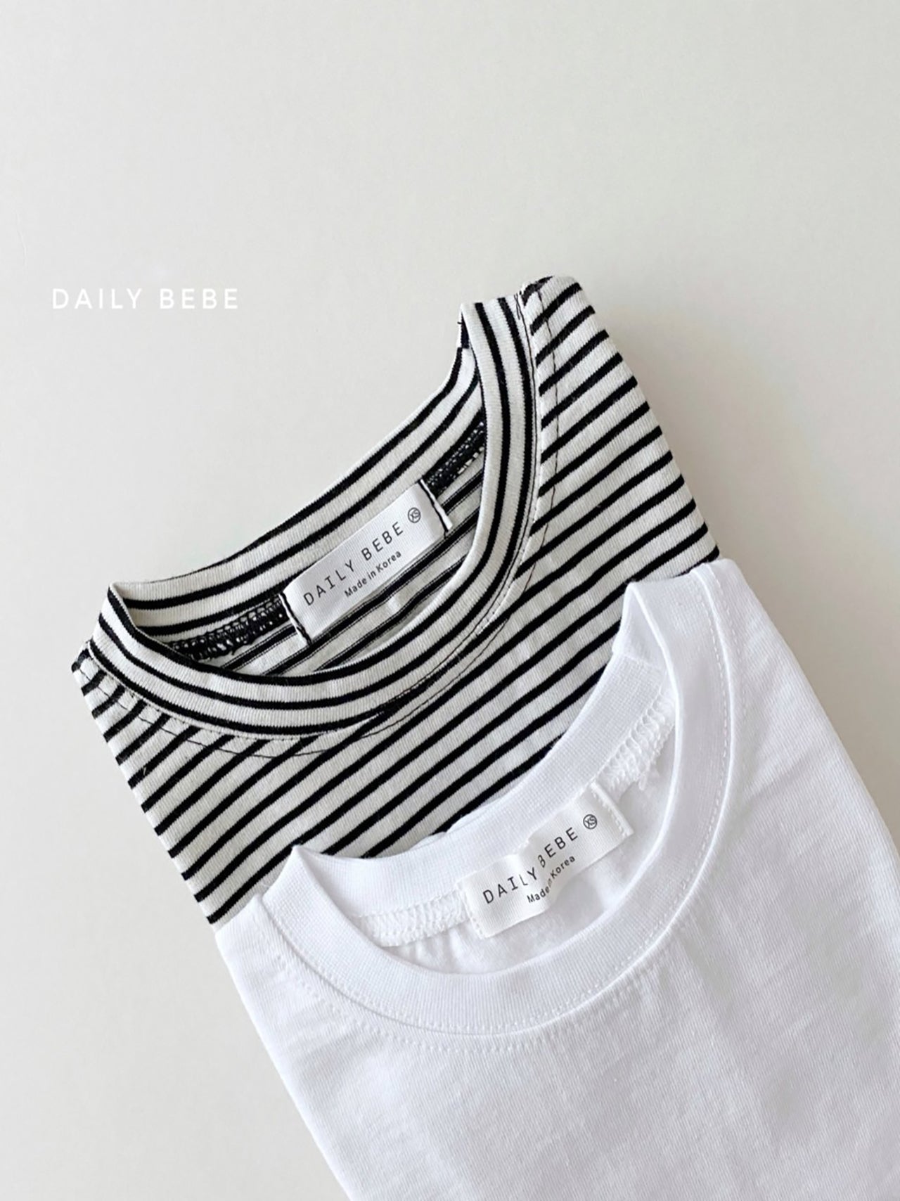 (2-4Y) White Layering LS Tee