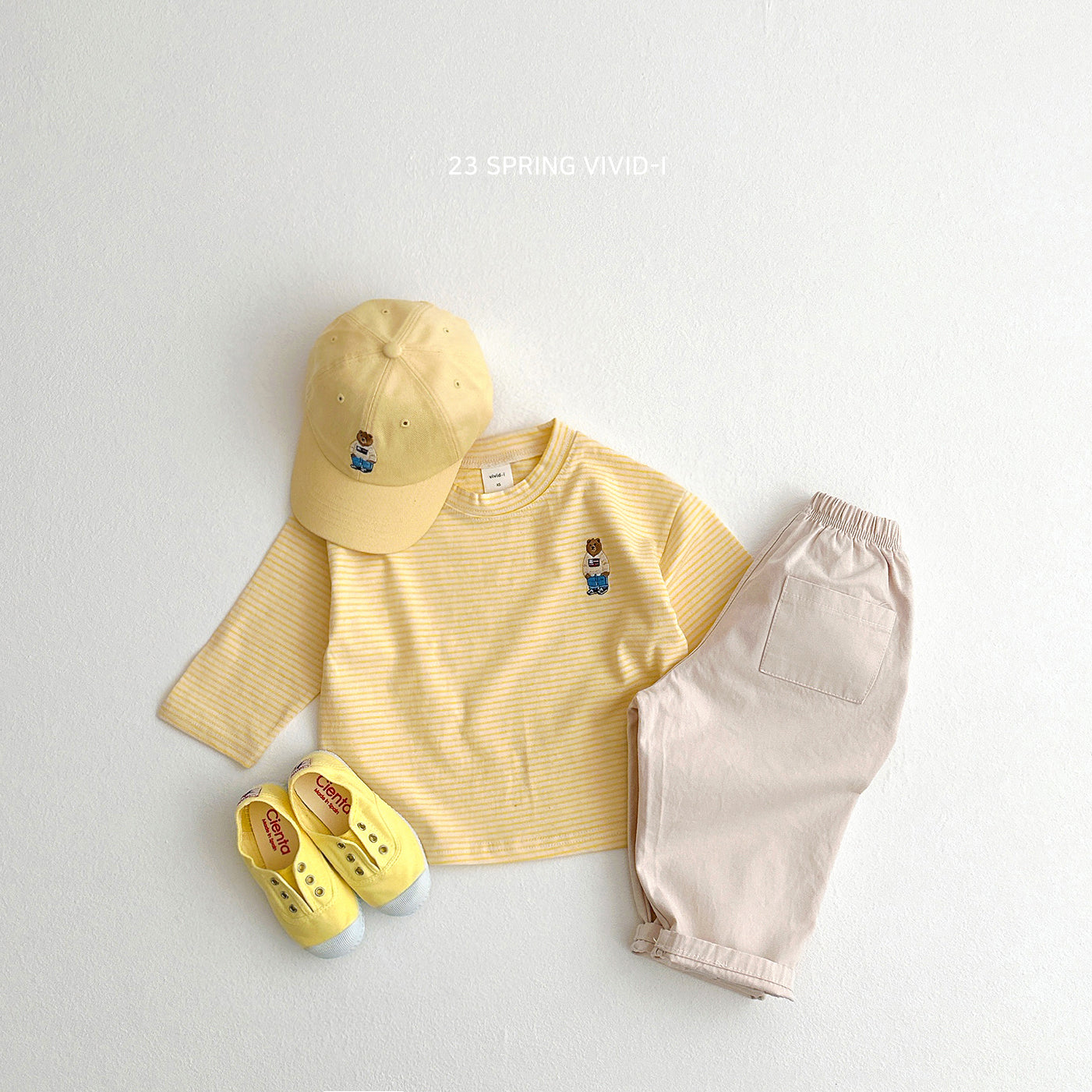 (5-6Y) Bear Embroidery St Long Sleeve Tee