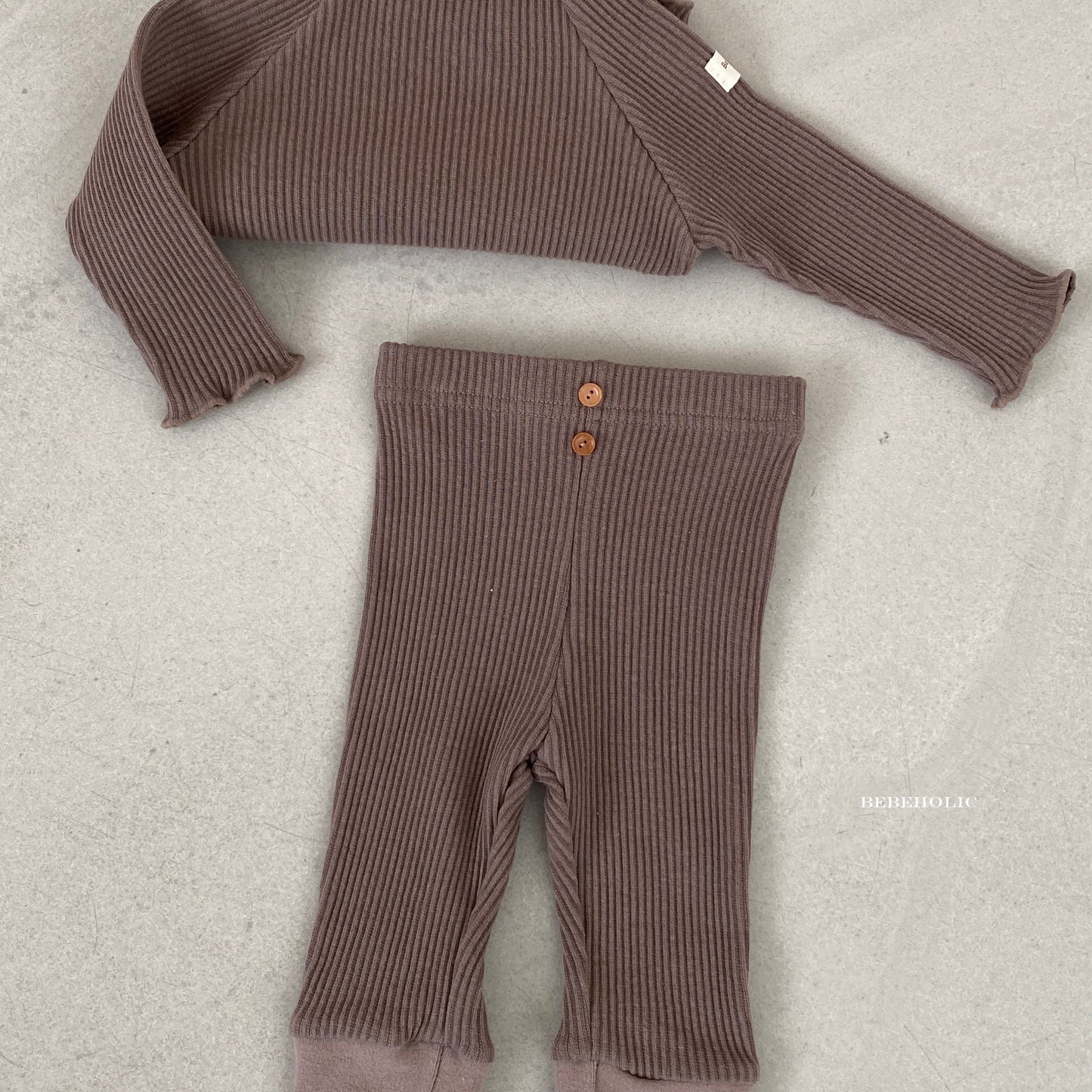 (3-18m) Bebeholic Waffle Knit Set