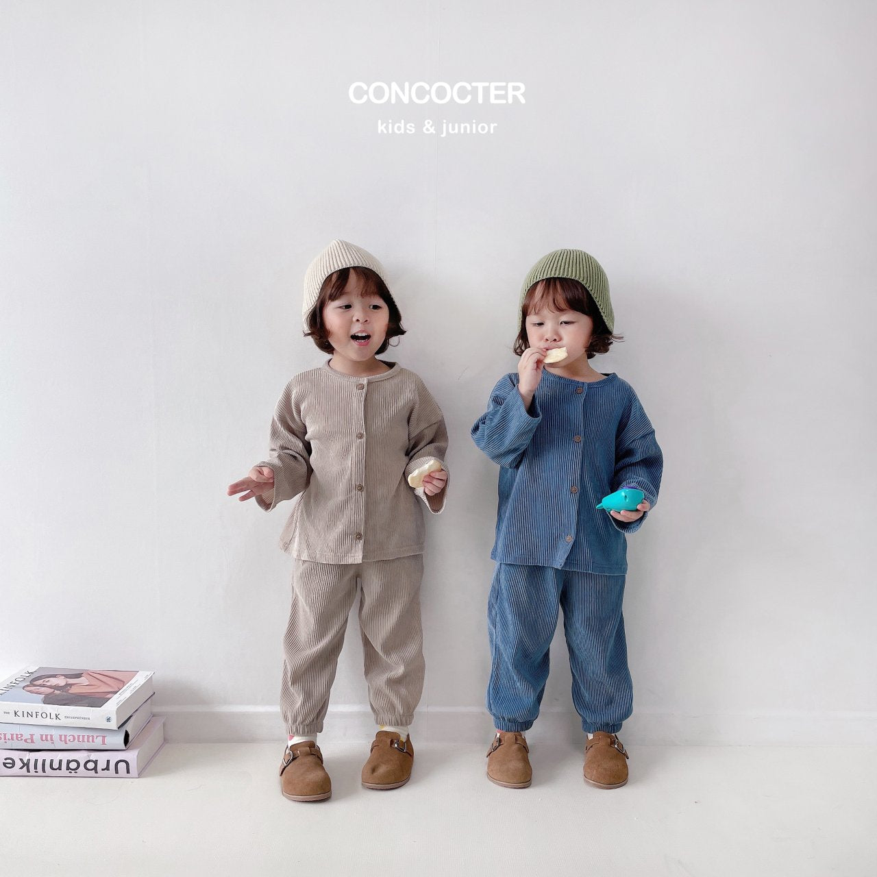 (4-6Y) Corduroy Top and Bottom Set