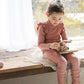 (3-4Y, 6-7Y) Brushed Rib Half Neck Tee and Leggings Set