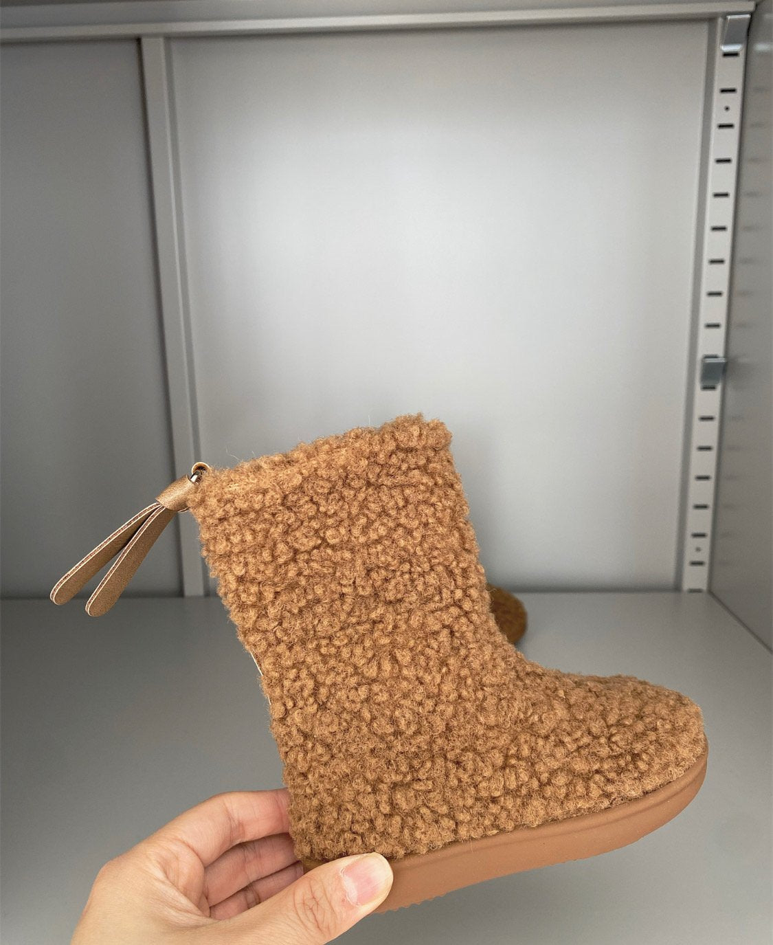 (Brown, 170, 180mm) Iw 960 Teddy Fleece Boots