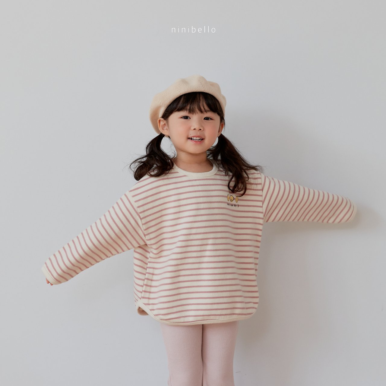 (2-3Y) Smile Stripe Sweatshirts