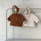(3-4Y) Padded Cord Jacket & Bonnet Set