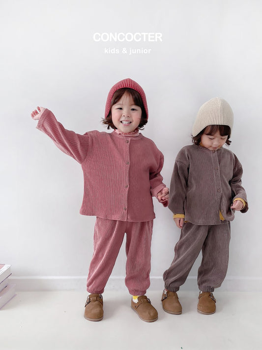 (4-6Y) Corduroy Top and Bottom Set