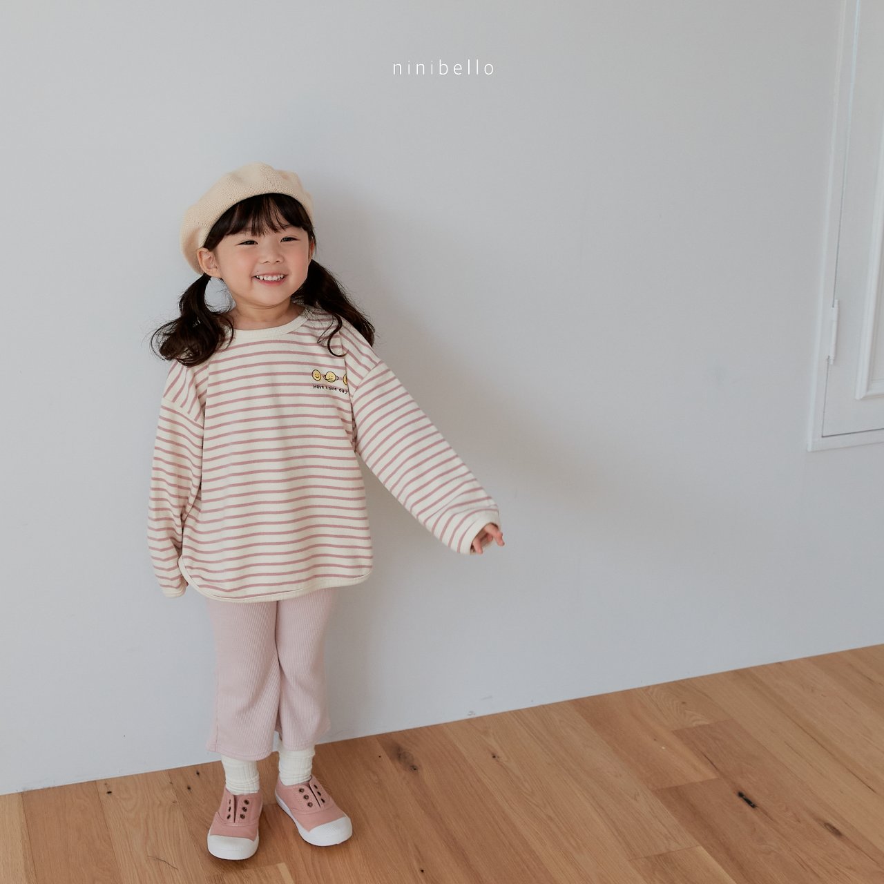 (2-3Y) Smile Stripe Sweatshirts