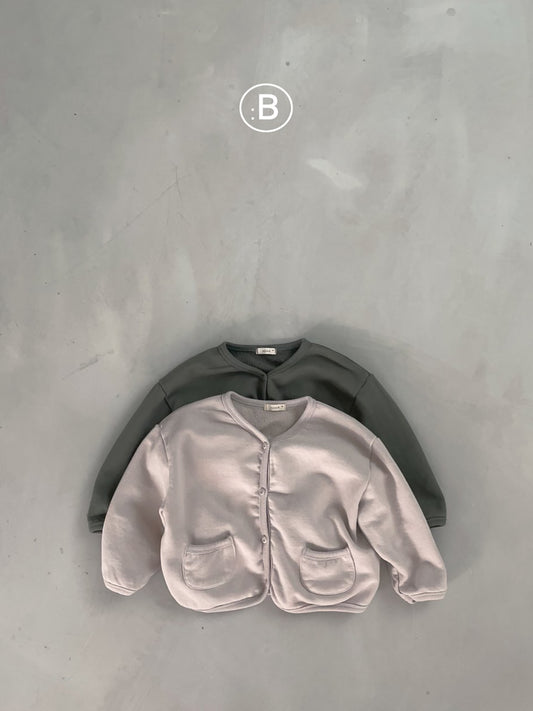 (0-1Y, 4-5Y)Ribbed Binding Cotton Cardigan