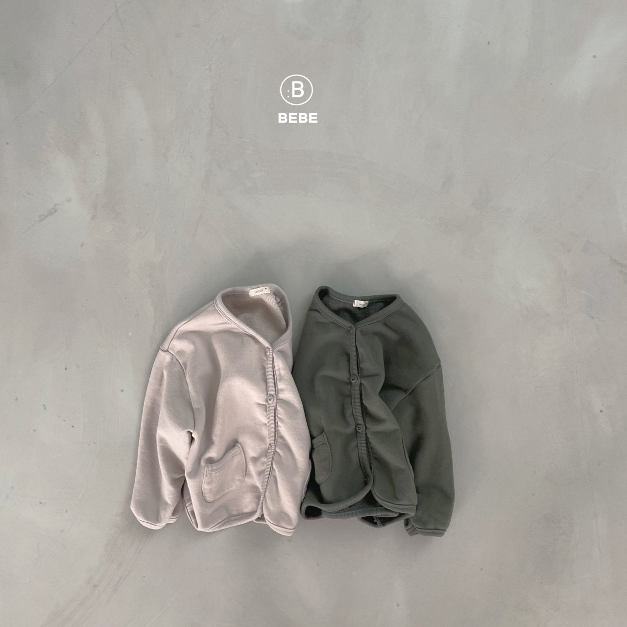 (0-1Y, 4-5Y)Ribbed Binding Cotton Cardigan