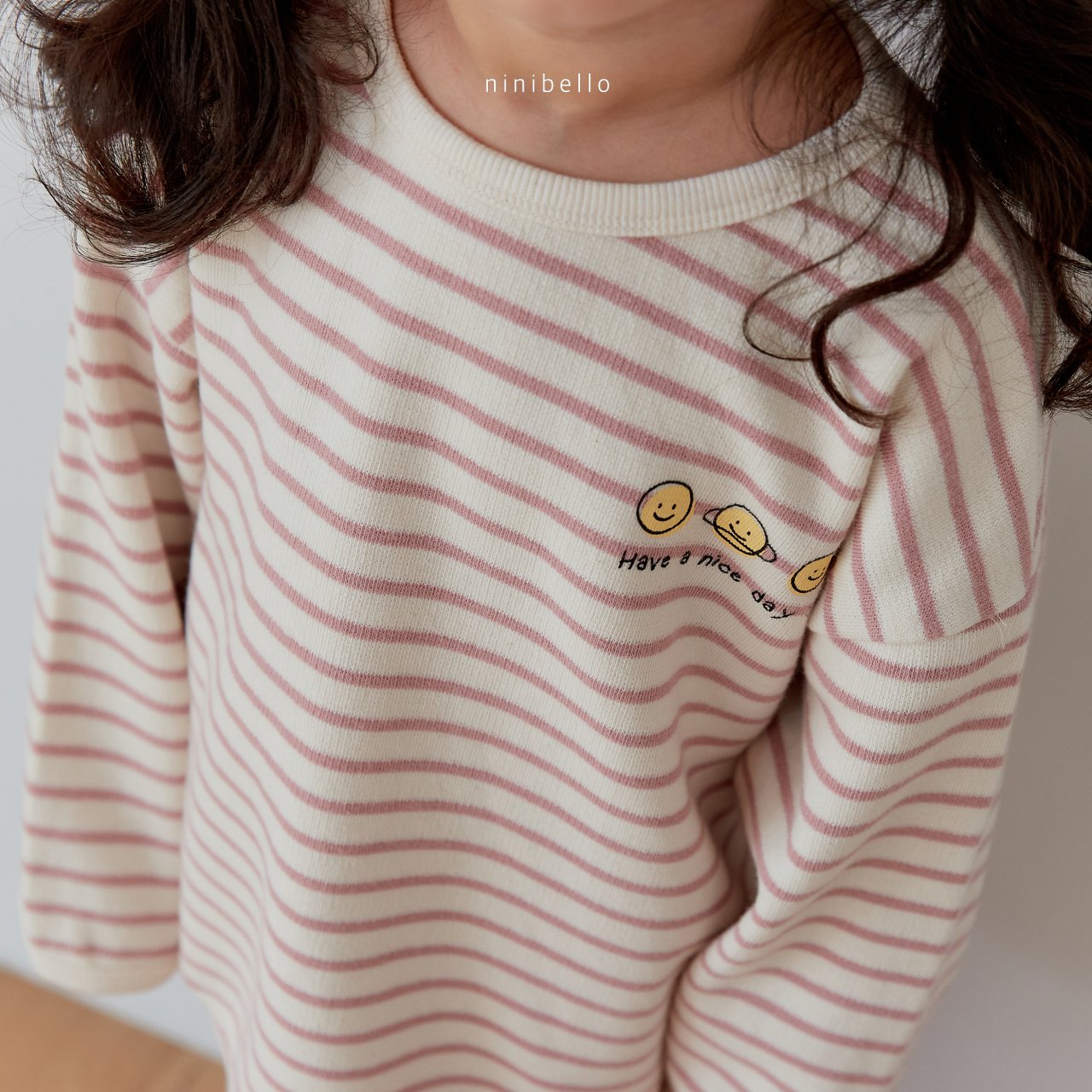 (2-3Y) Smile Stripe Sweatshirts