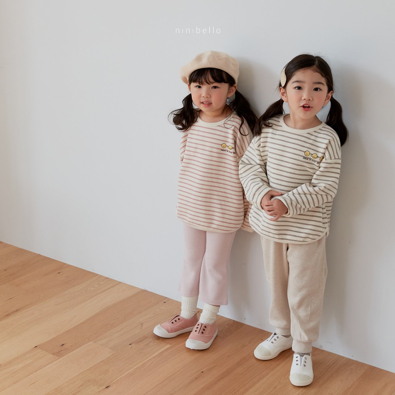 (2-3Y) Smile Stripe Sweatshirts