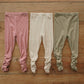 (3-4Y, 6-7Y) Brushed Rib Half Neck Tee and Leggings Set