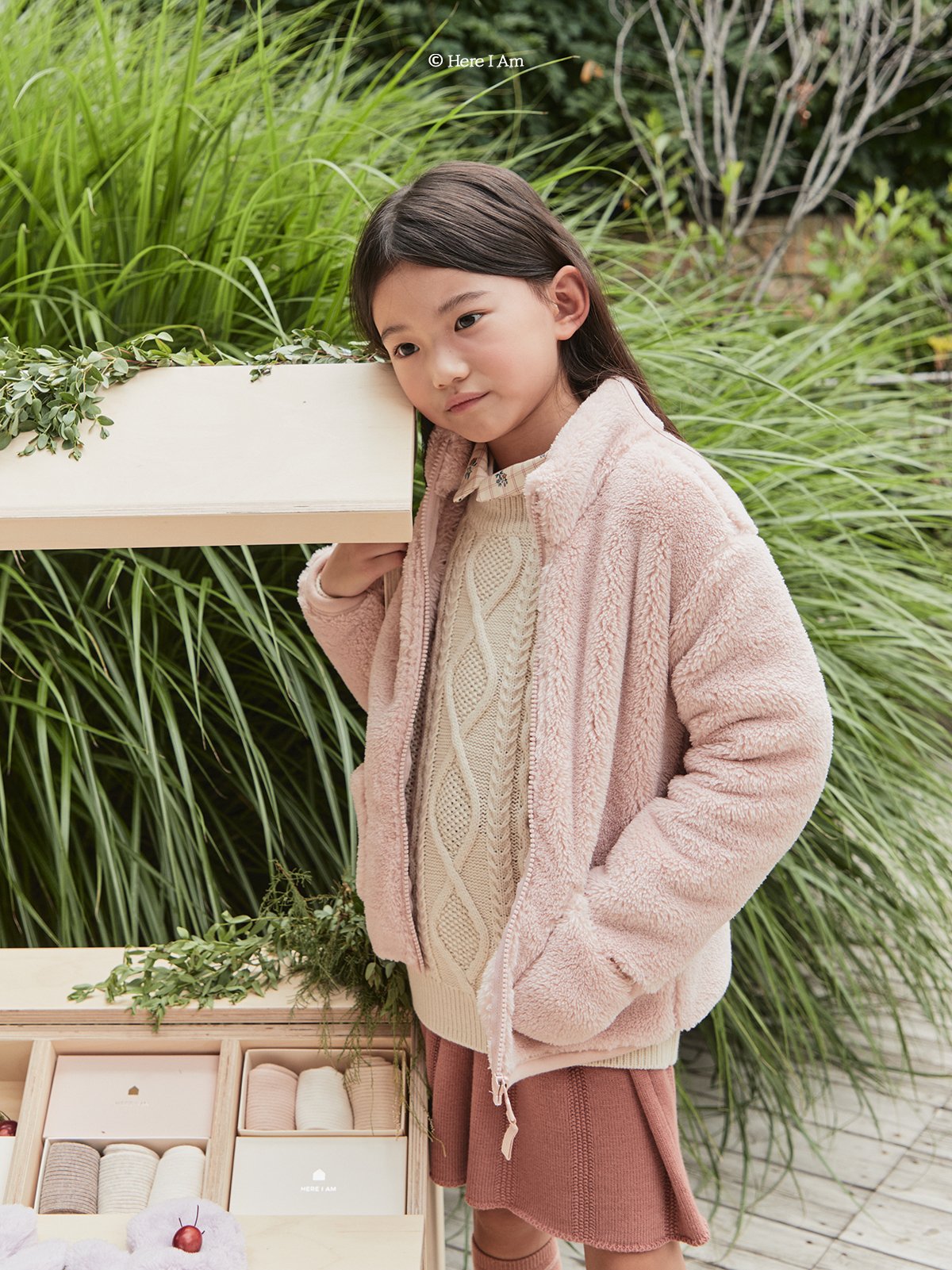 (Creme Yellow, 3-4Y) Kinder Fleece Jacket