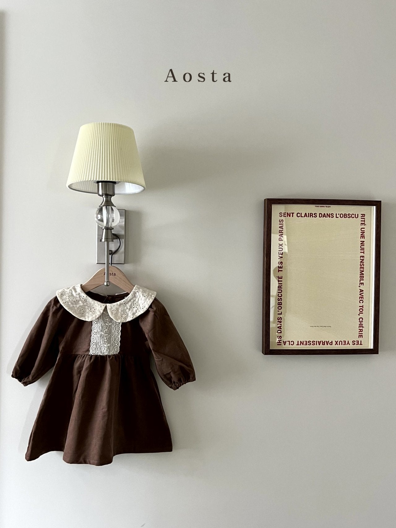 (Mocha, 4-5Y) Aosta Coin de Dress