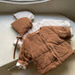 (3-4Y) Padded Cord Jacket & Bonnet Set
