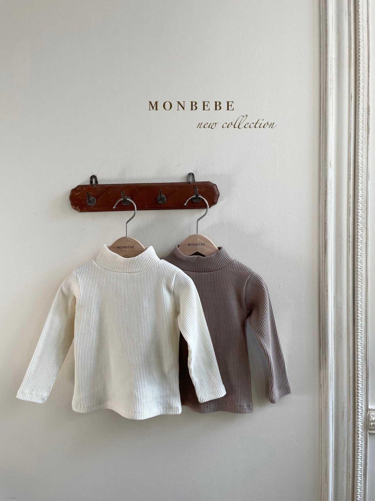 (3-4Y, 6-7Y) Ribbed Mockneck Tee