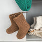 (Brown, 170, 180mm) Iw 960 Teddy Fleece Boots