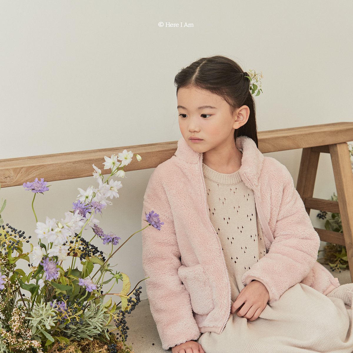 (Creme Yellow, 3-4Y) Kinder Fleece Jacket