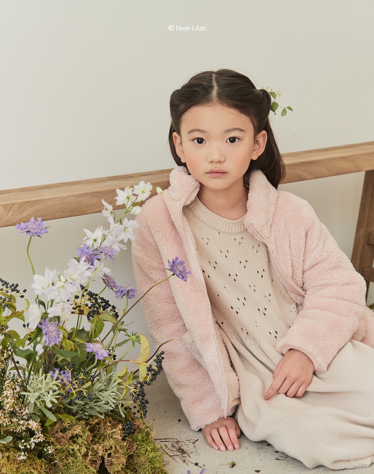(Creme Yellow, 3-4Y) Kinder Fleece Jacket