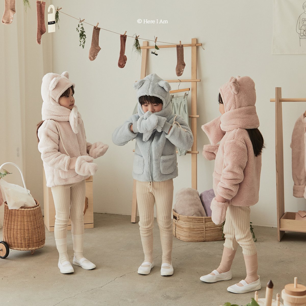 (2-3, 5-6Y) Kinder Ribbed Socks - 3 pairs