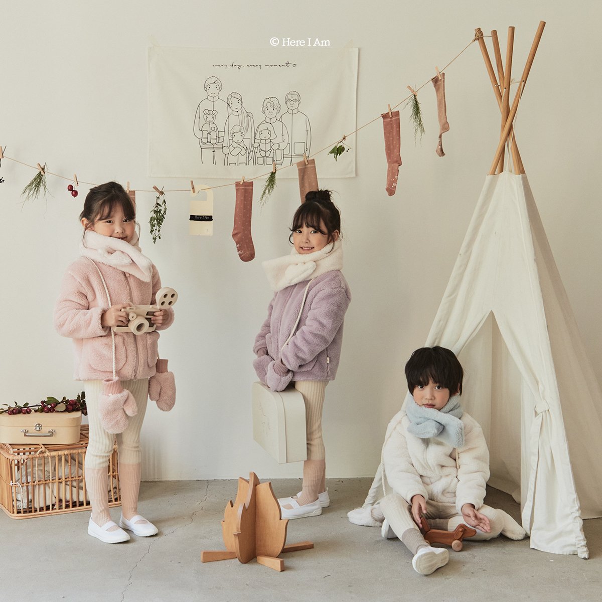 (2-3, 5-6Y) Kinder Ribbed Socks - 3 pairs