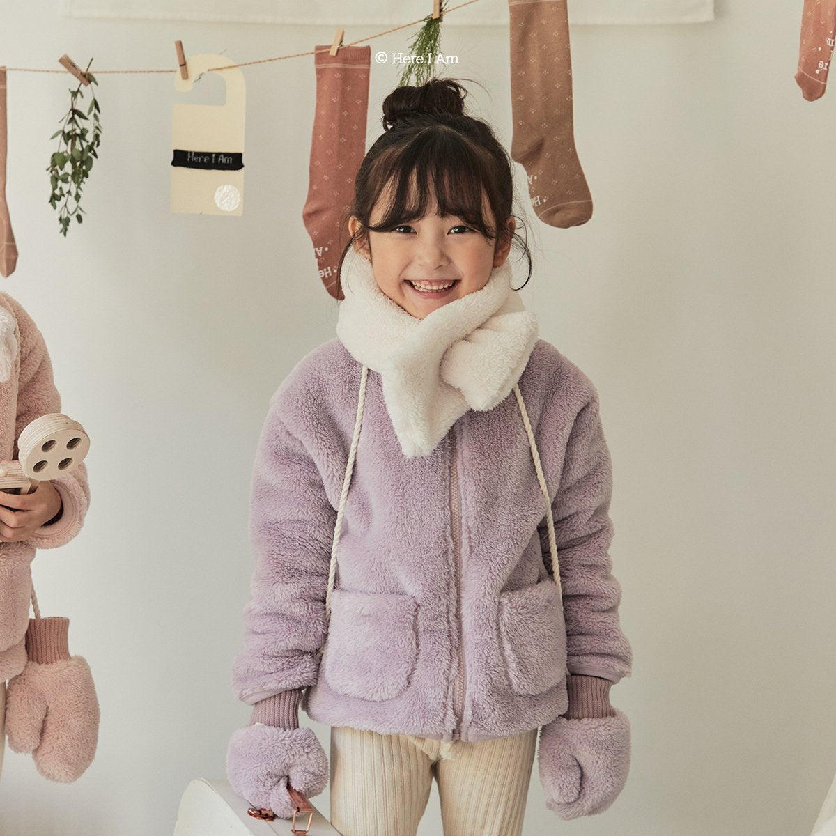 (Creme Yellow, 3-4Y) Kinder Fleece Jacket