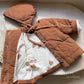 (3-4Y) Padded Cord Jacket & Bonnet Set