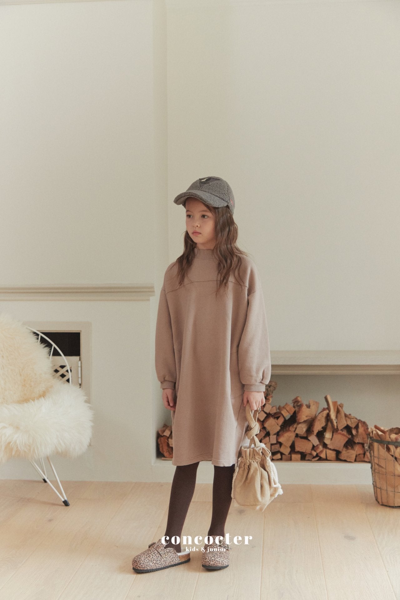 (1-2Y) Cotton Latte Dress