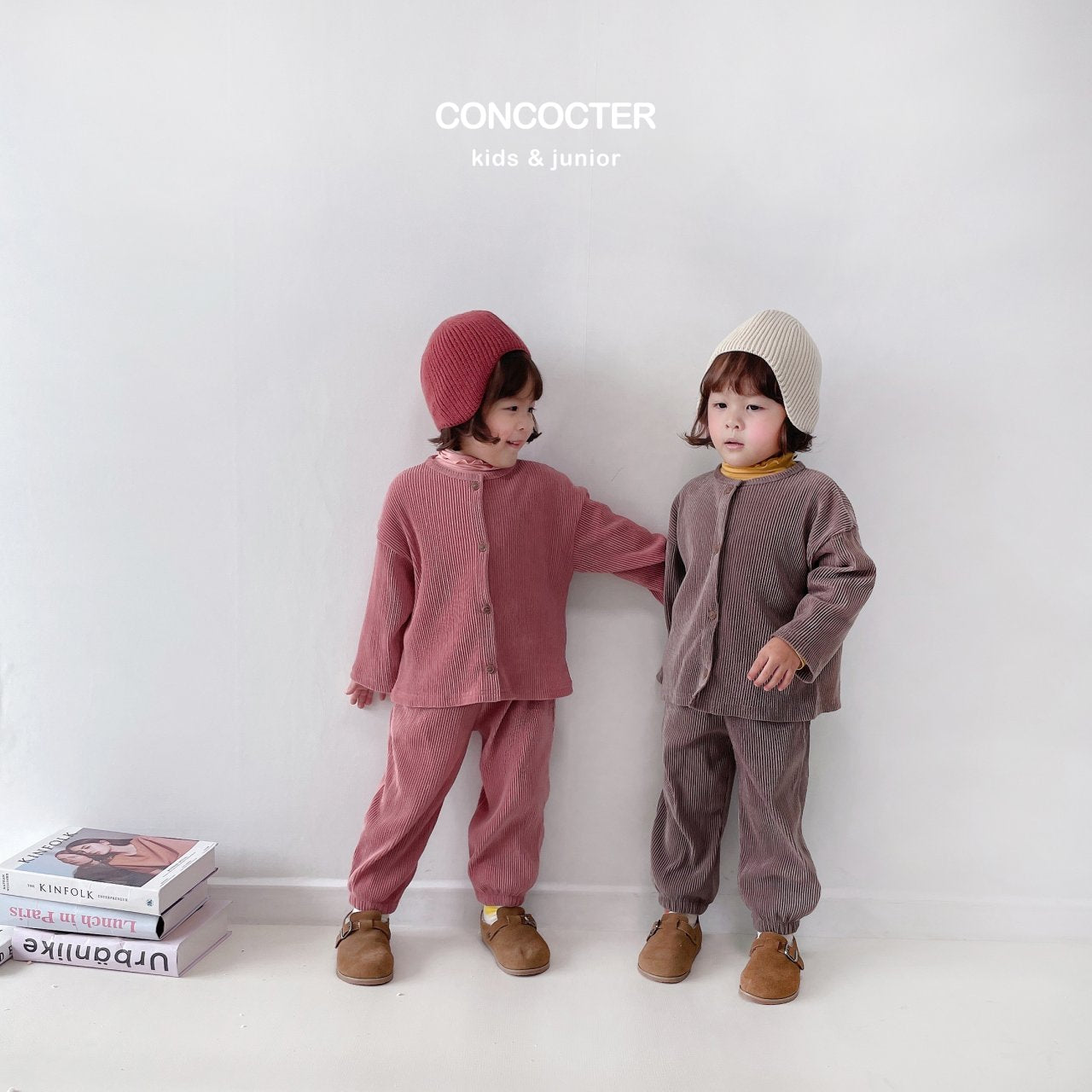 (4-6Y) Corduroy Top and Bottom Set