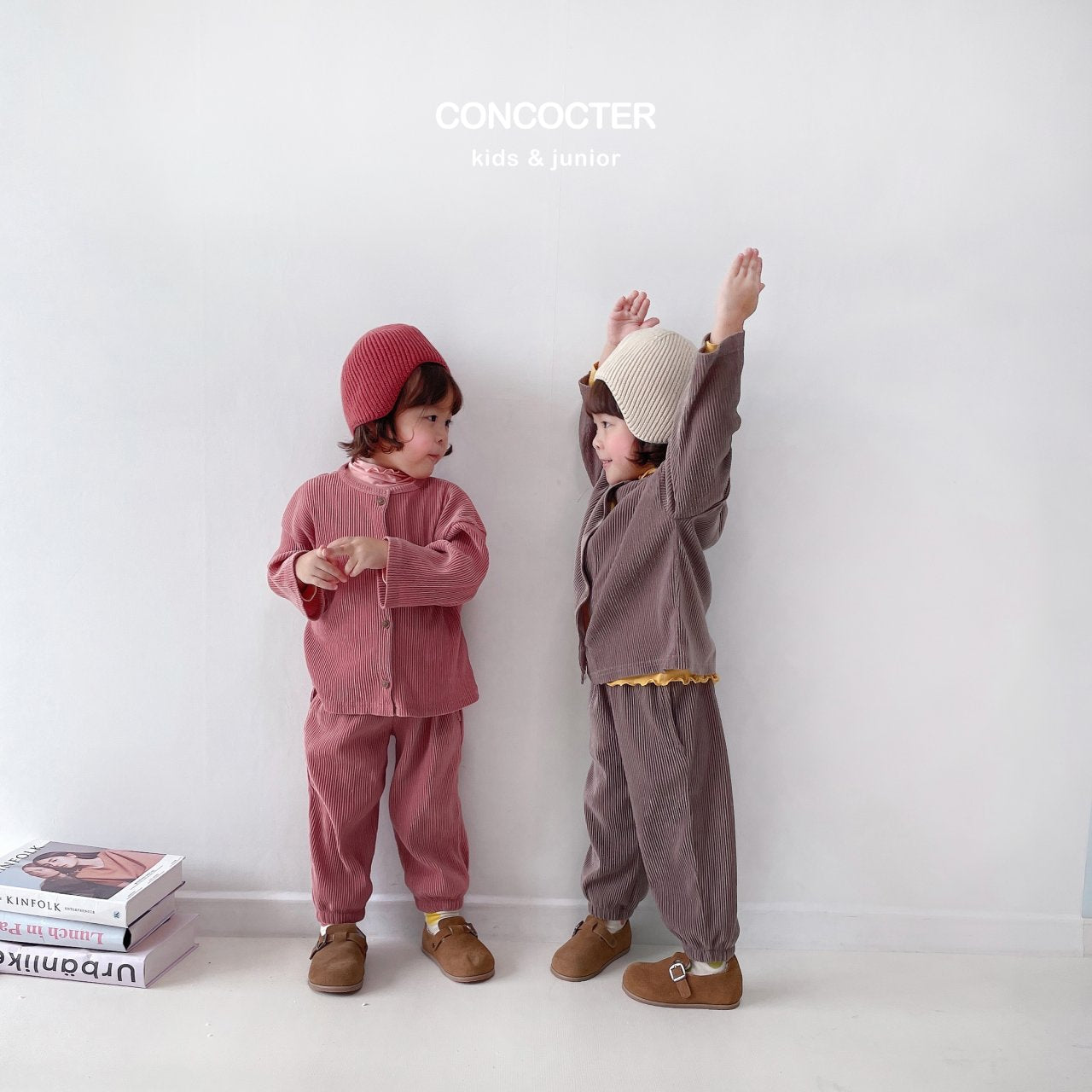 (4-6Y) Corduroy Top and Bottom Set