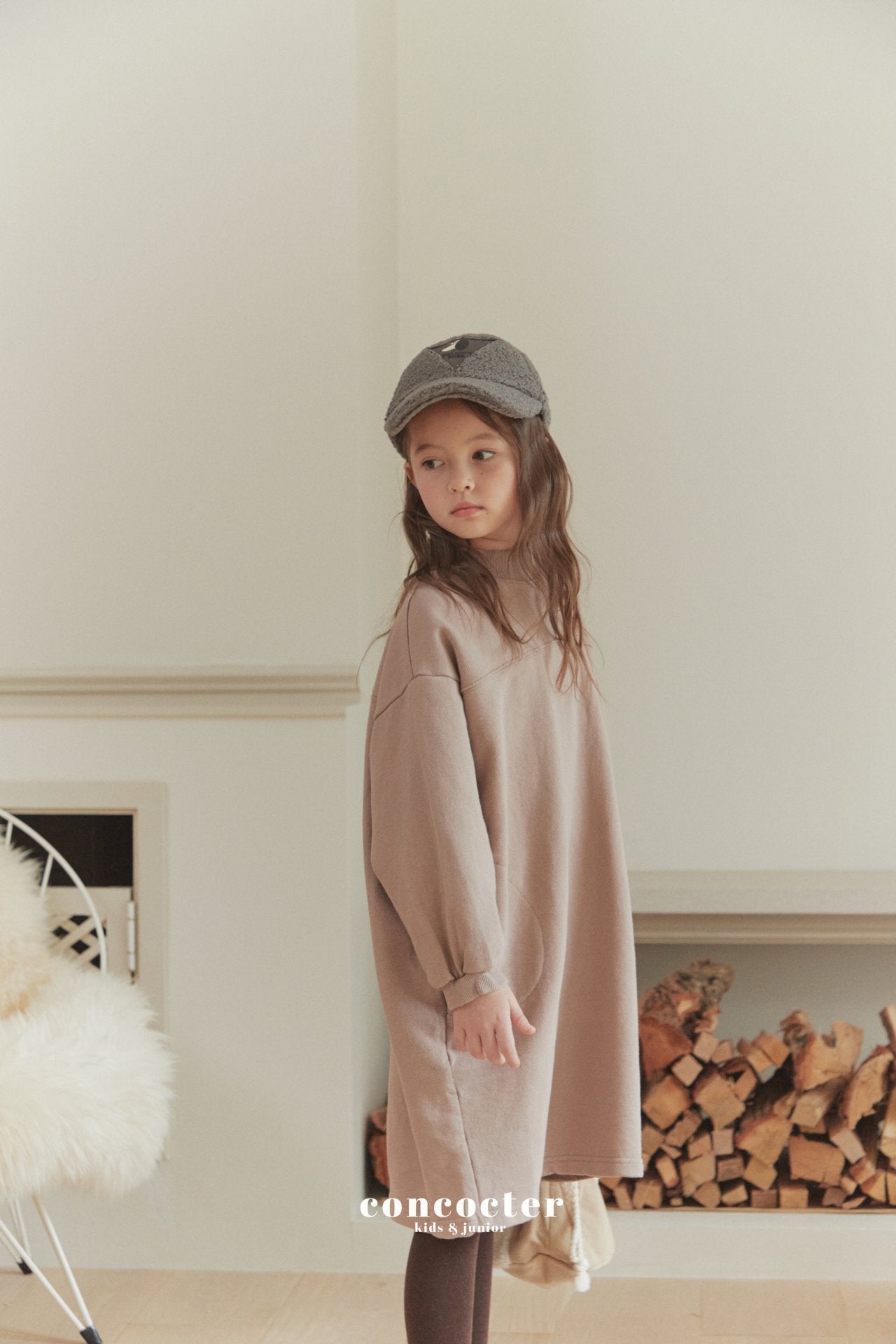 (1-2Y) Cotton Latte Dress