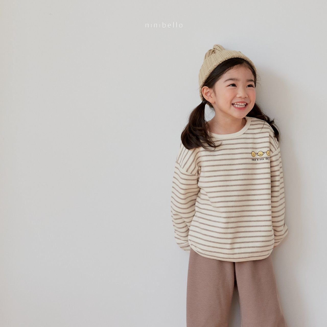 (2-3Y) Smile Stripe Sweatshirts