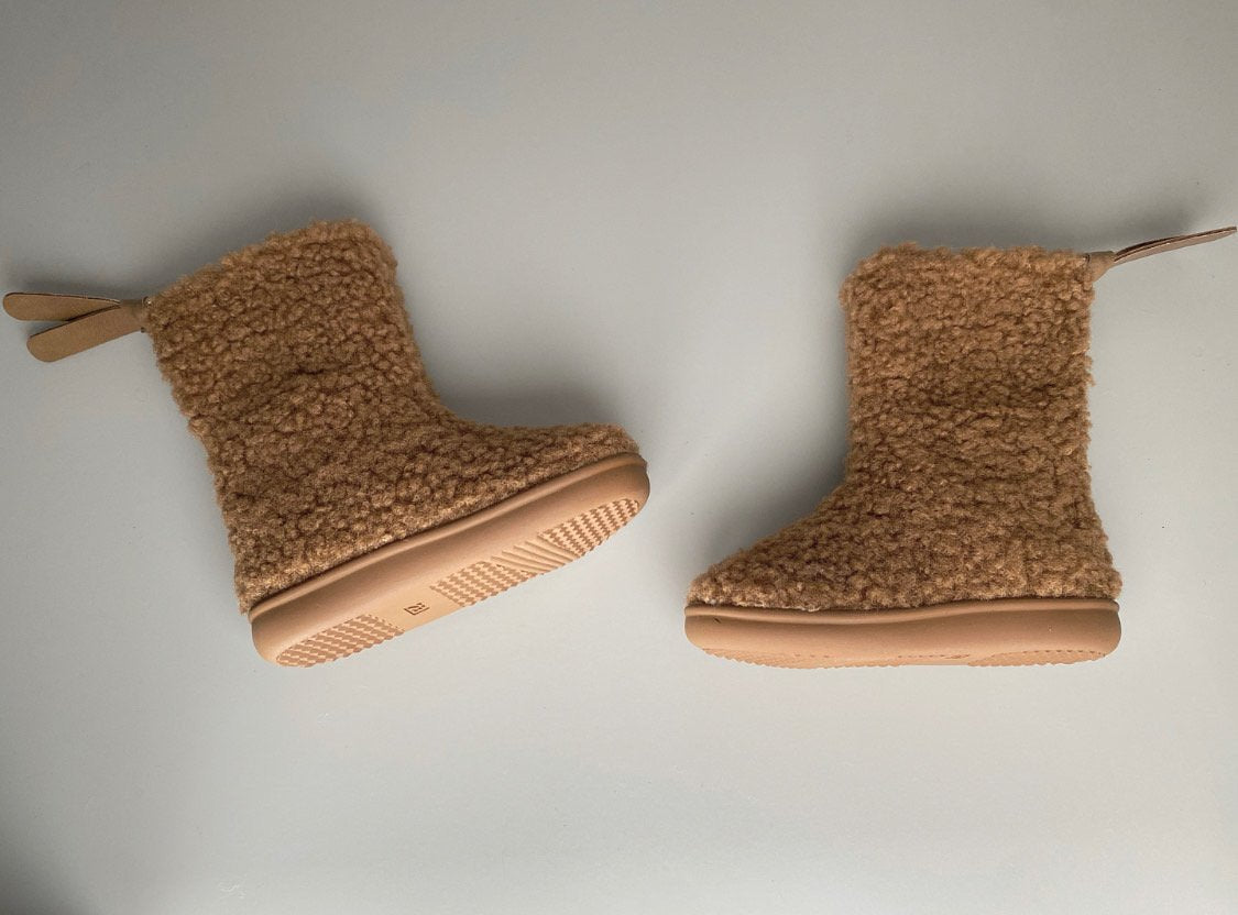 (Brown, 170, 180mm) Iw 960 Teddy Fleece Boots