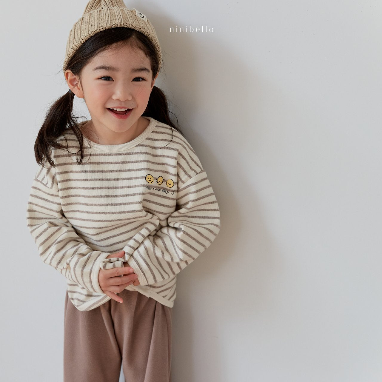 (2-3Y) Smile Stripe Sweatshirts