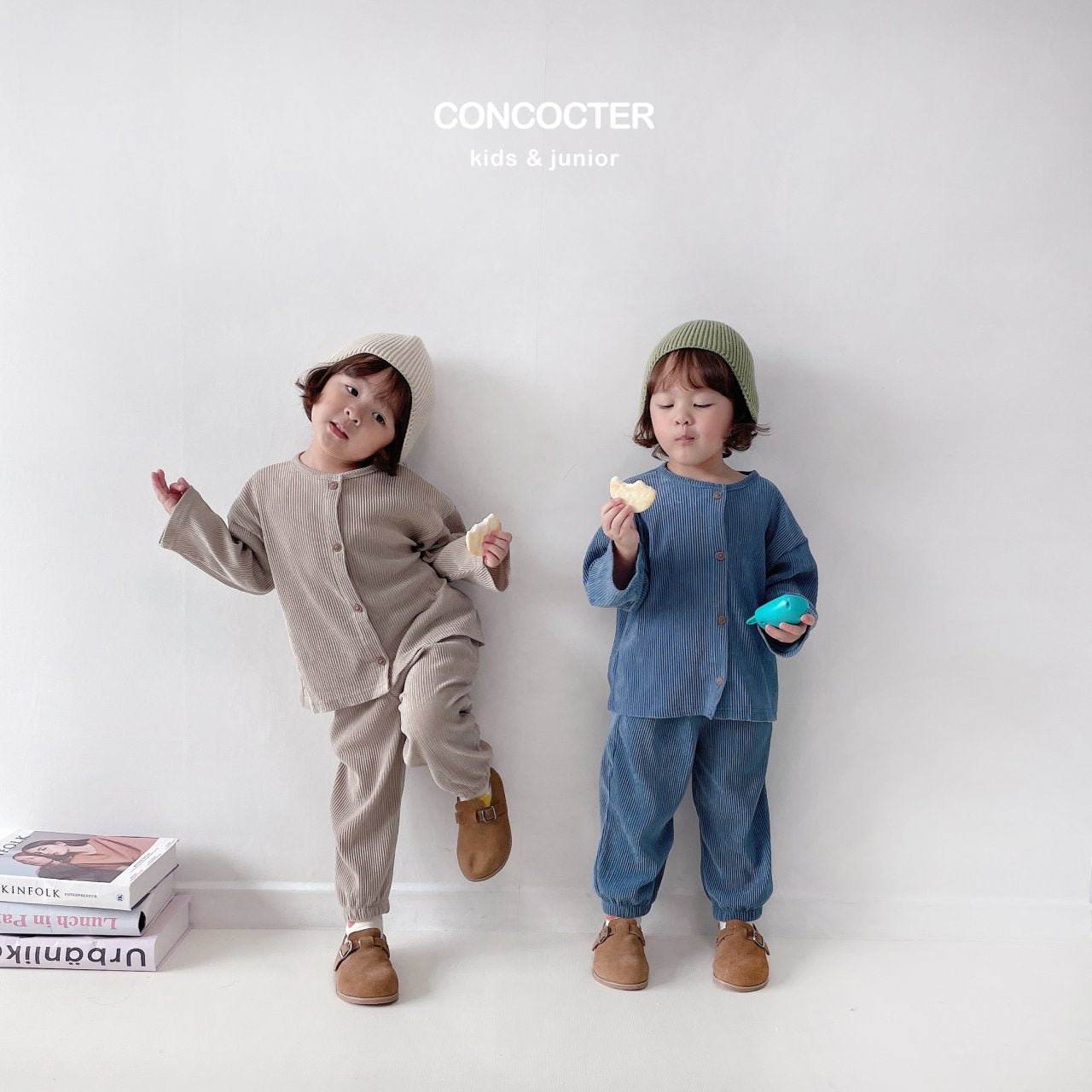 (4-6Y) Corduroy Top and Bottom Set