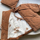 (3-4Y) Padded Cord Jacket & Bonnet Set