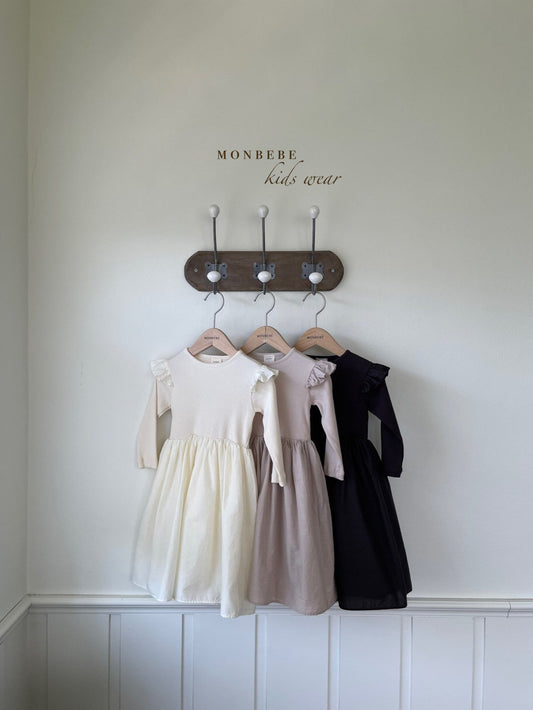 Monbebe Frill Rib Dress
