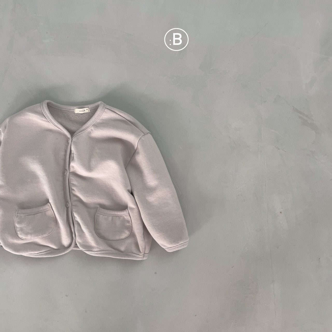 (0-1Y, 4-5Y)Ribbed Binding Cotton Cardigan