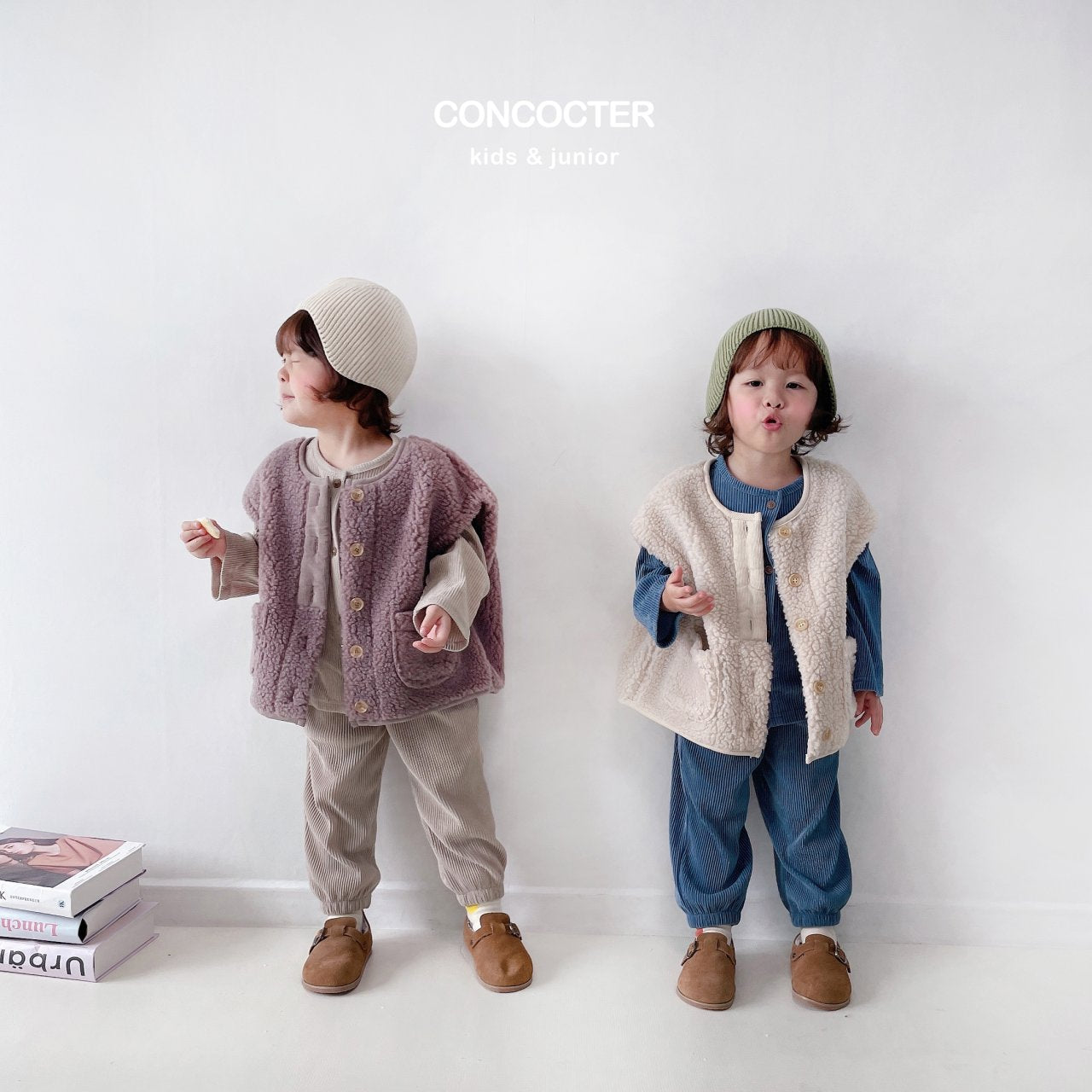 (Lt. Brown, 4Y) Tumble Sherpa Vest