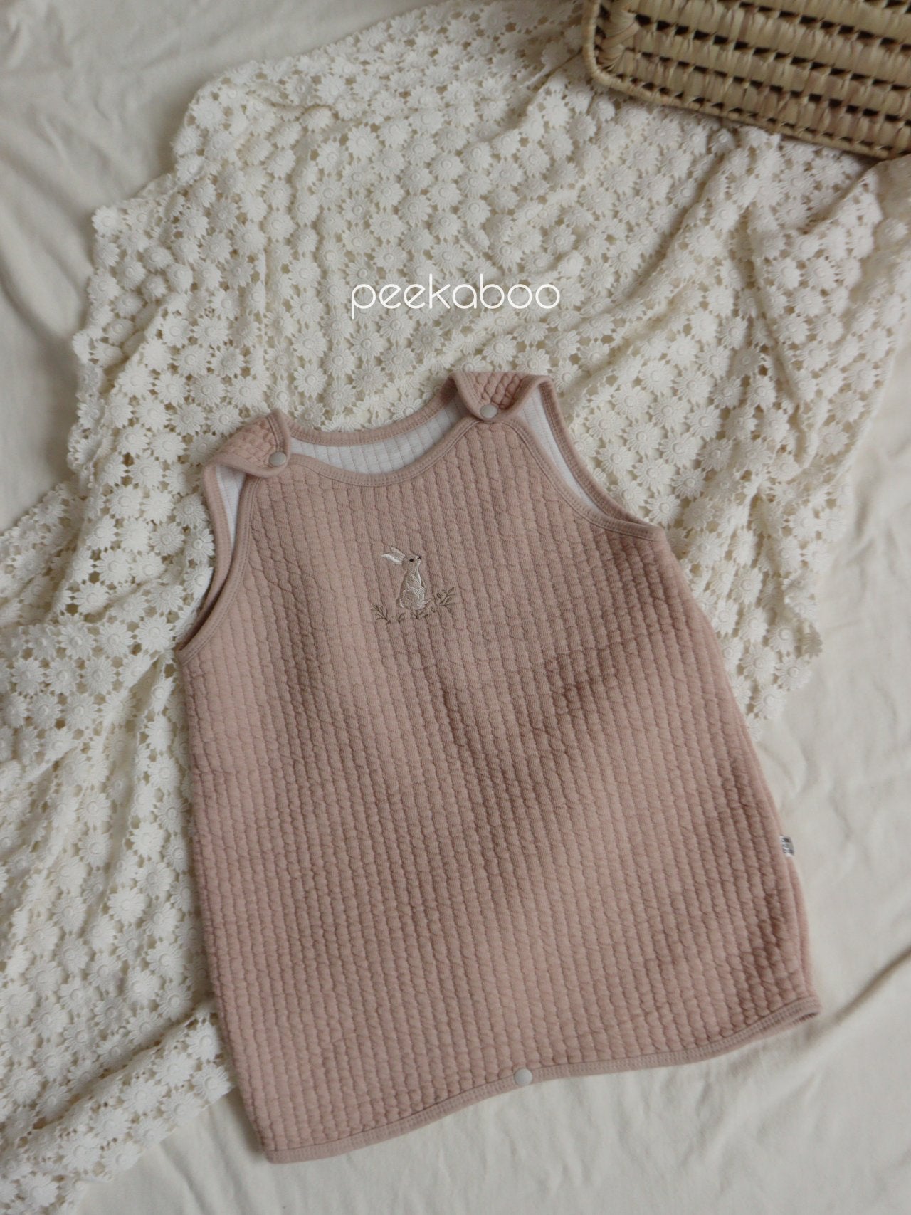 Peekaboo Embroidery Sleeping Vest