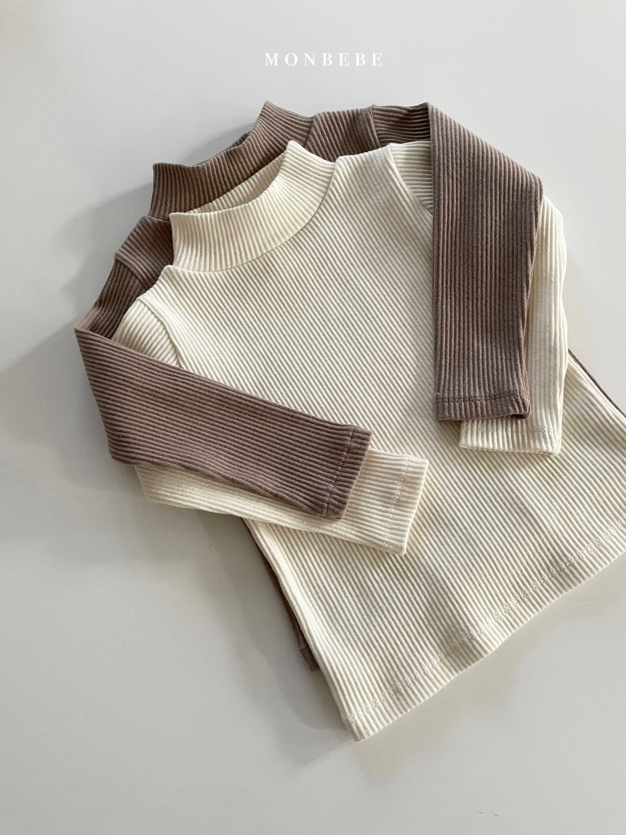 (3-4Y, 6-7Y) Ribbed Mockneck Tee