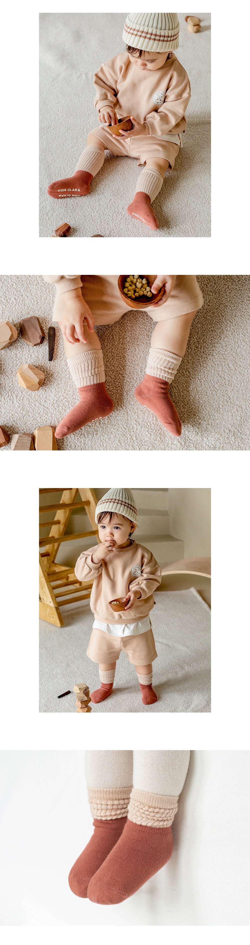 (0-1Y) Warmer Knee Socks Set - 3 pairs