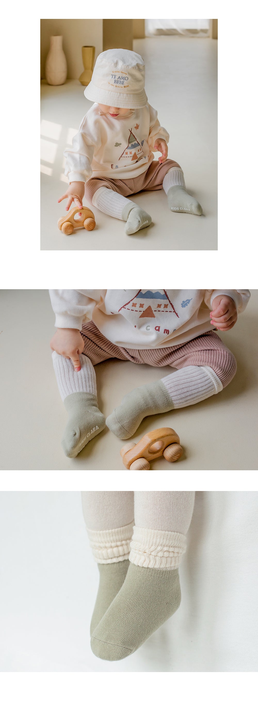 (0-1Y) Warmer Knee Socks Set - 3 pairs